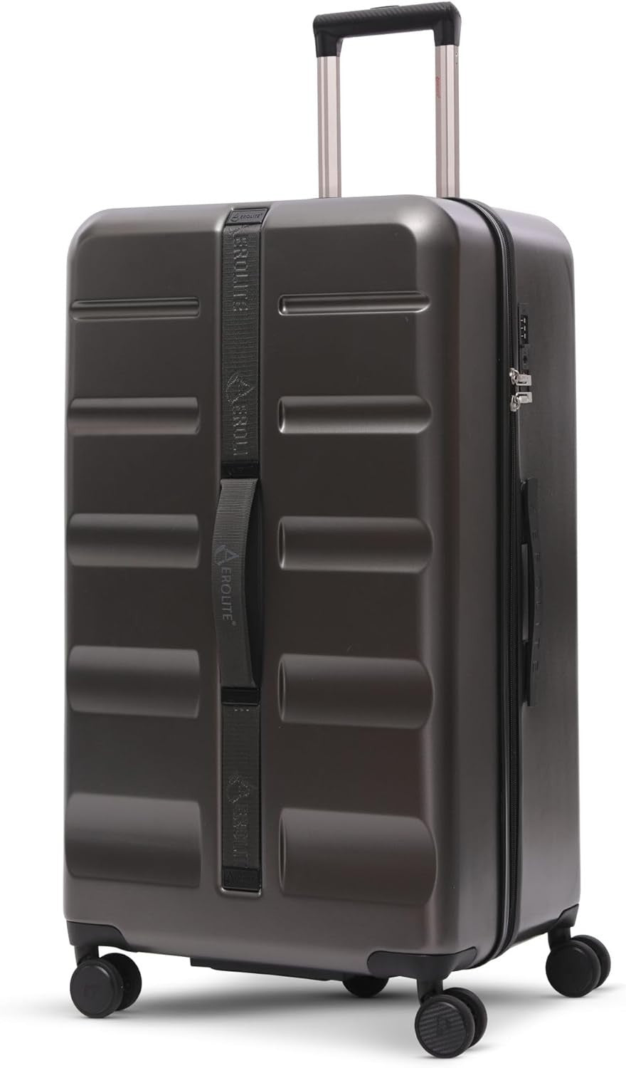 Large 101L Hard Shell Suitcase ABS Spinner Wheels Trunk TSA Lock Checked