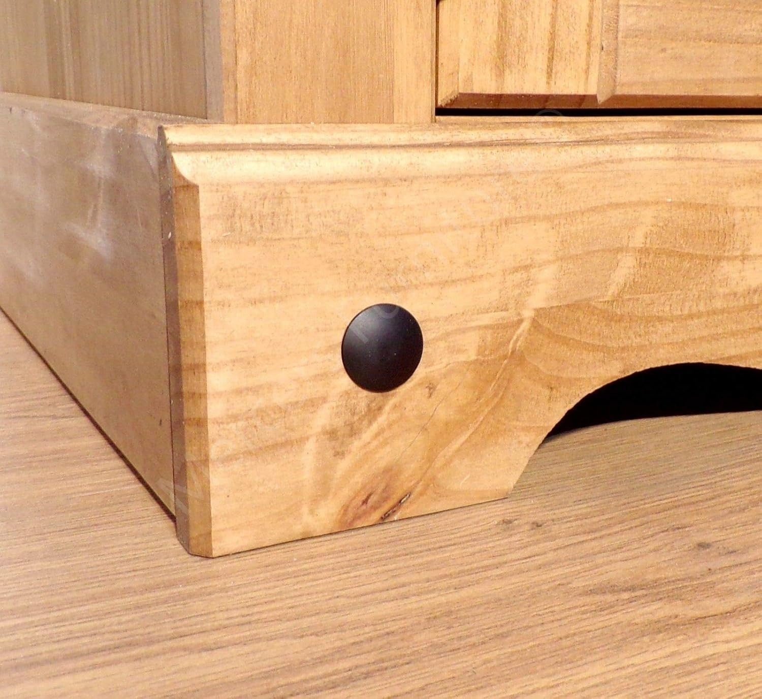 Rustic Solid Pine Sideboard Storage Cabinet 2 Door 3 Drawer Low Sideboard
