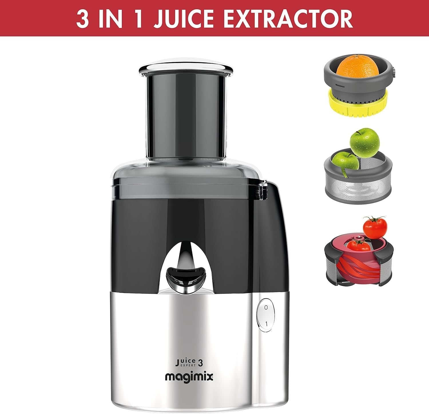 3-in-1 Cold Press Juicer Smoothie Plant Milk Maker Quiet High Yield