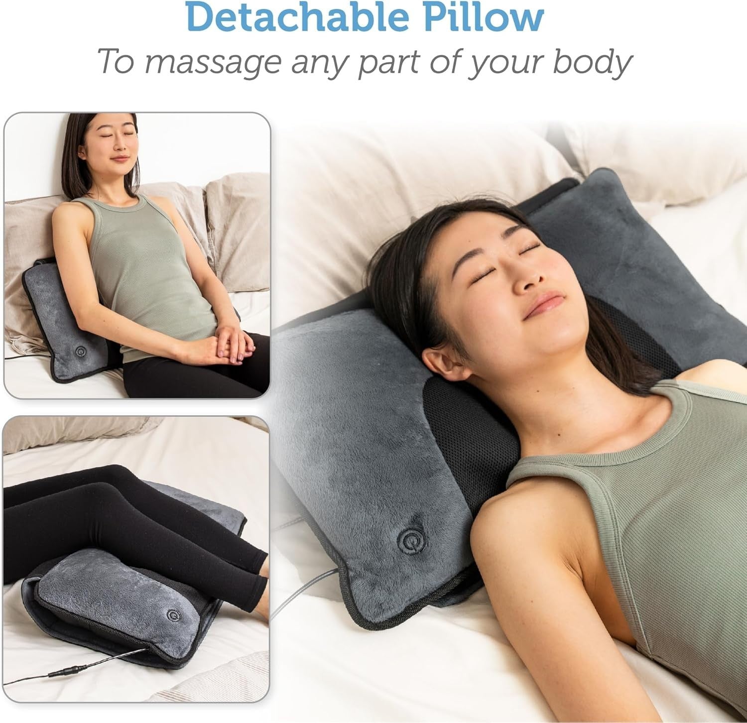 Heated Full Body Massage Mat 10 Motors Neck Back Relief Pain Pad Bed