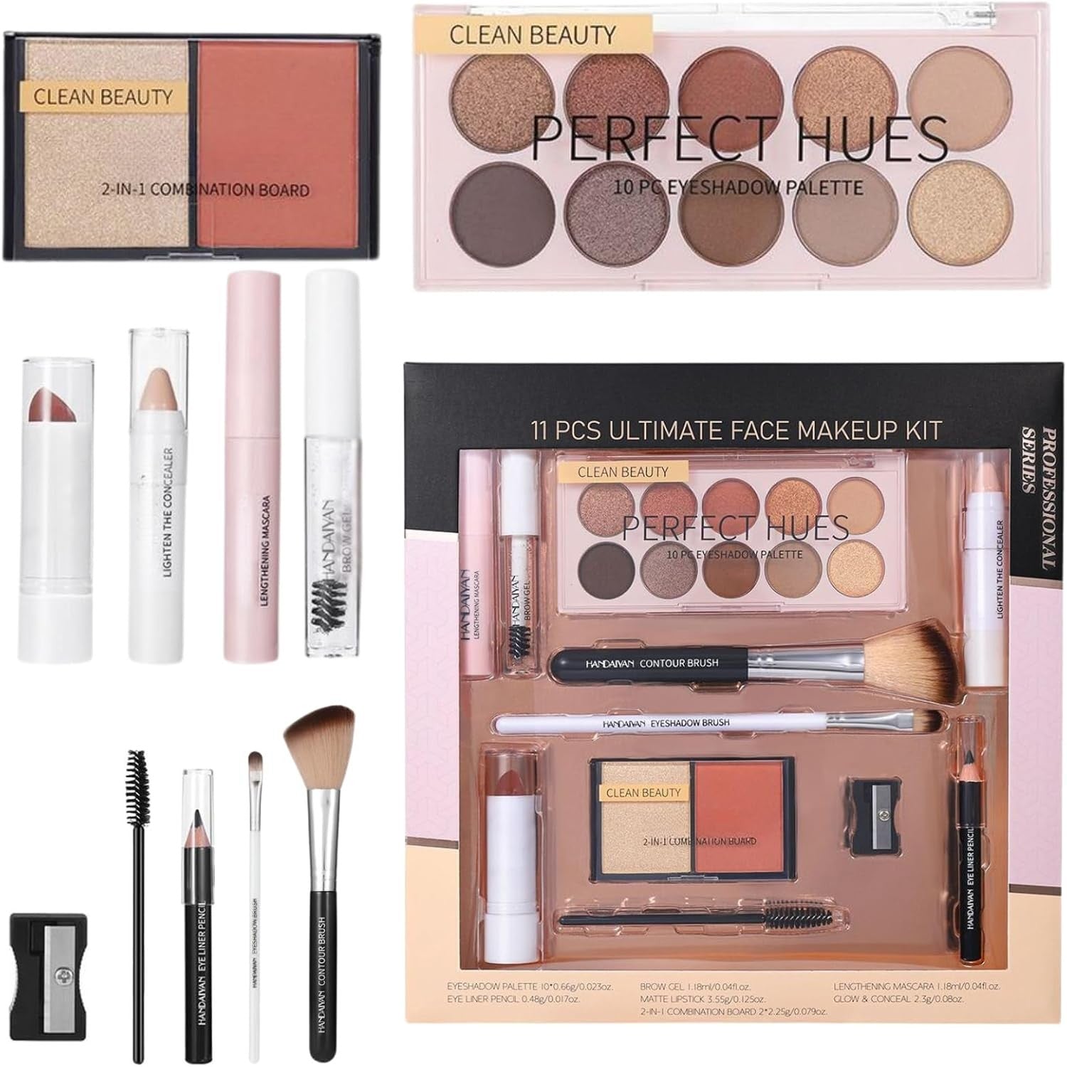 All In One Makeup Kit 11 PCS Set Palette Lipstick
