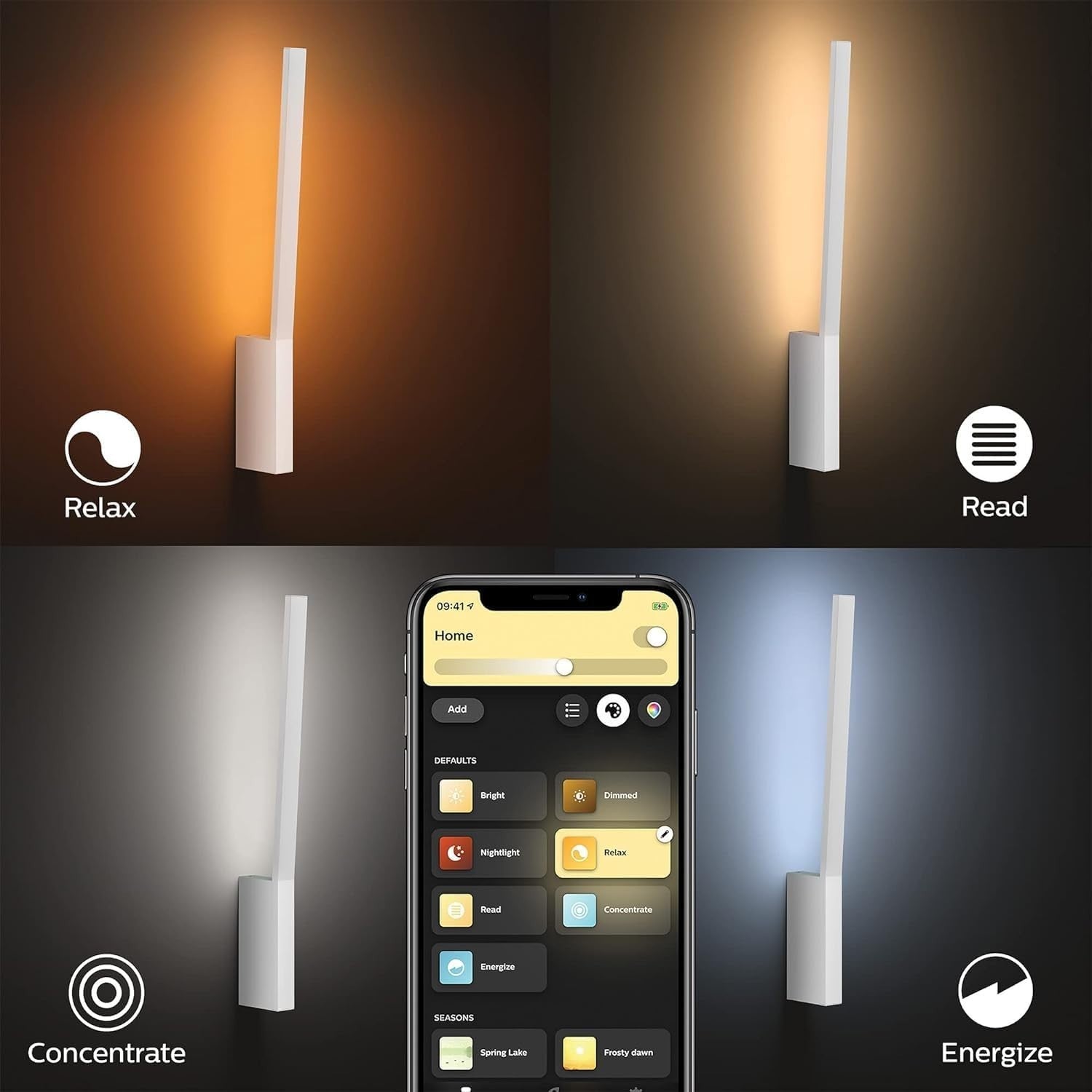 Smart White & Color Ambiance Wall Light, Bluetooth LED, Voice Control