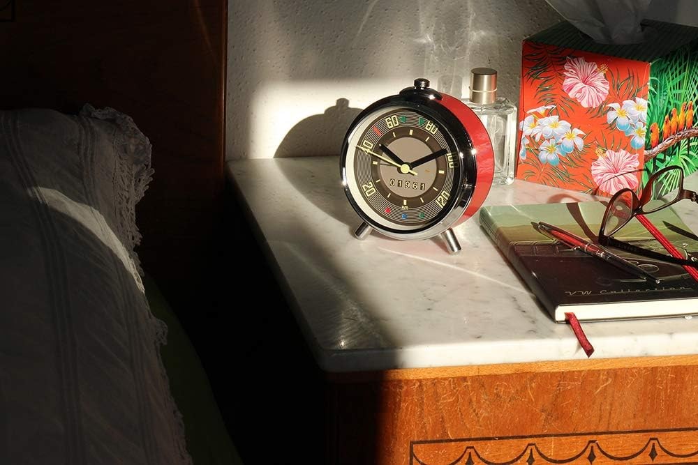 Retro Speedometer Alarm Clock Vintage Car Gauge Desk Clock Collectors