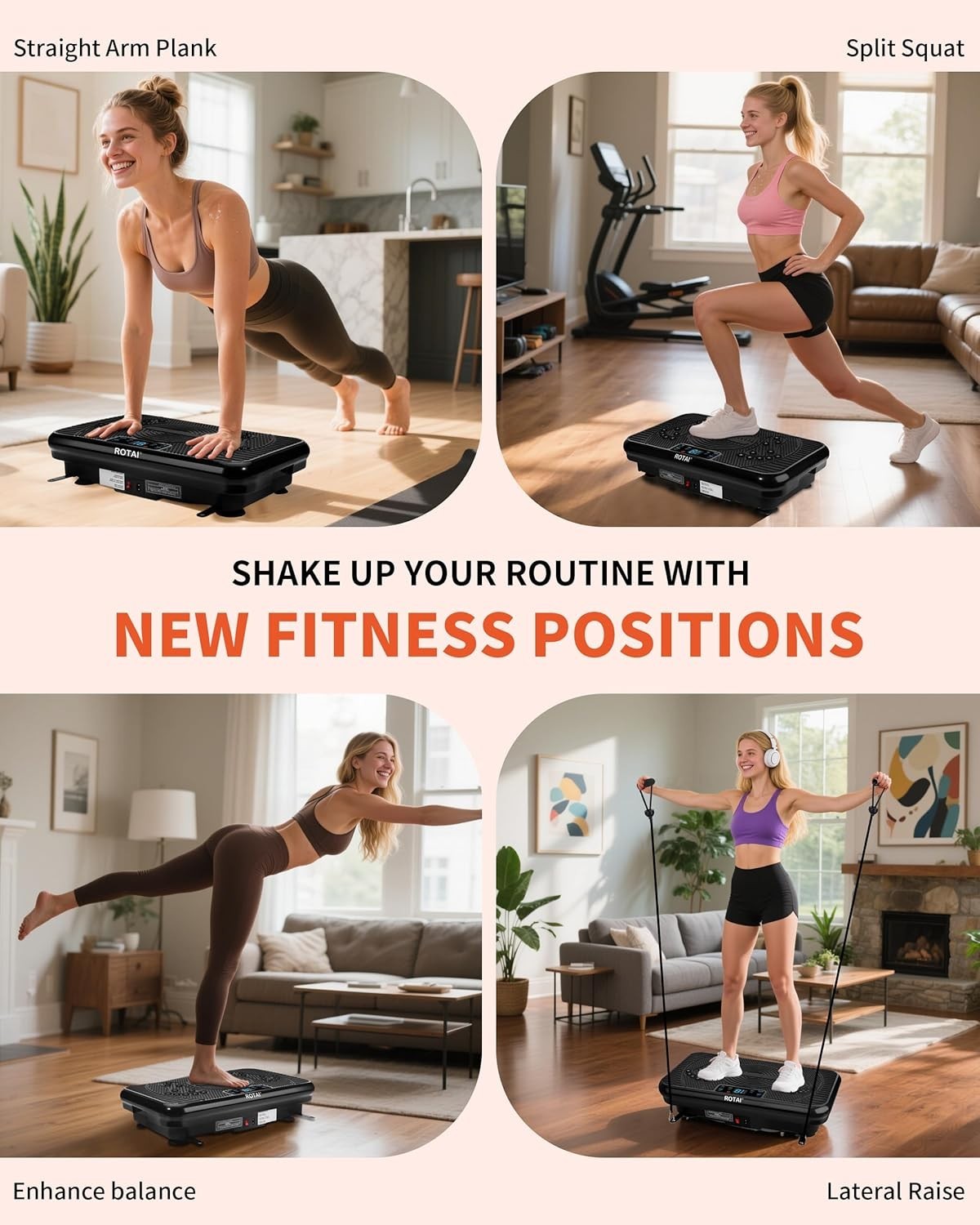 Shake Plate Vibration Exercise Machine Lymphatic Drainage 400lb