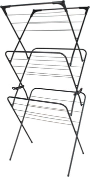 3 Tier Clothes Airer Folding Laundry Drying Rack Indoor Outdoor Space Saving