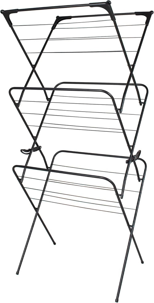 3 Tier Clothes Airer Folding Laundry Drying Rack Indoor Outdoor Space Saving