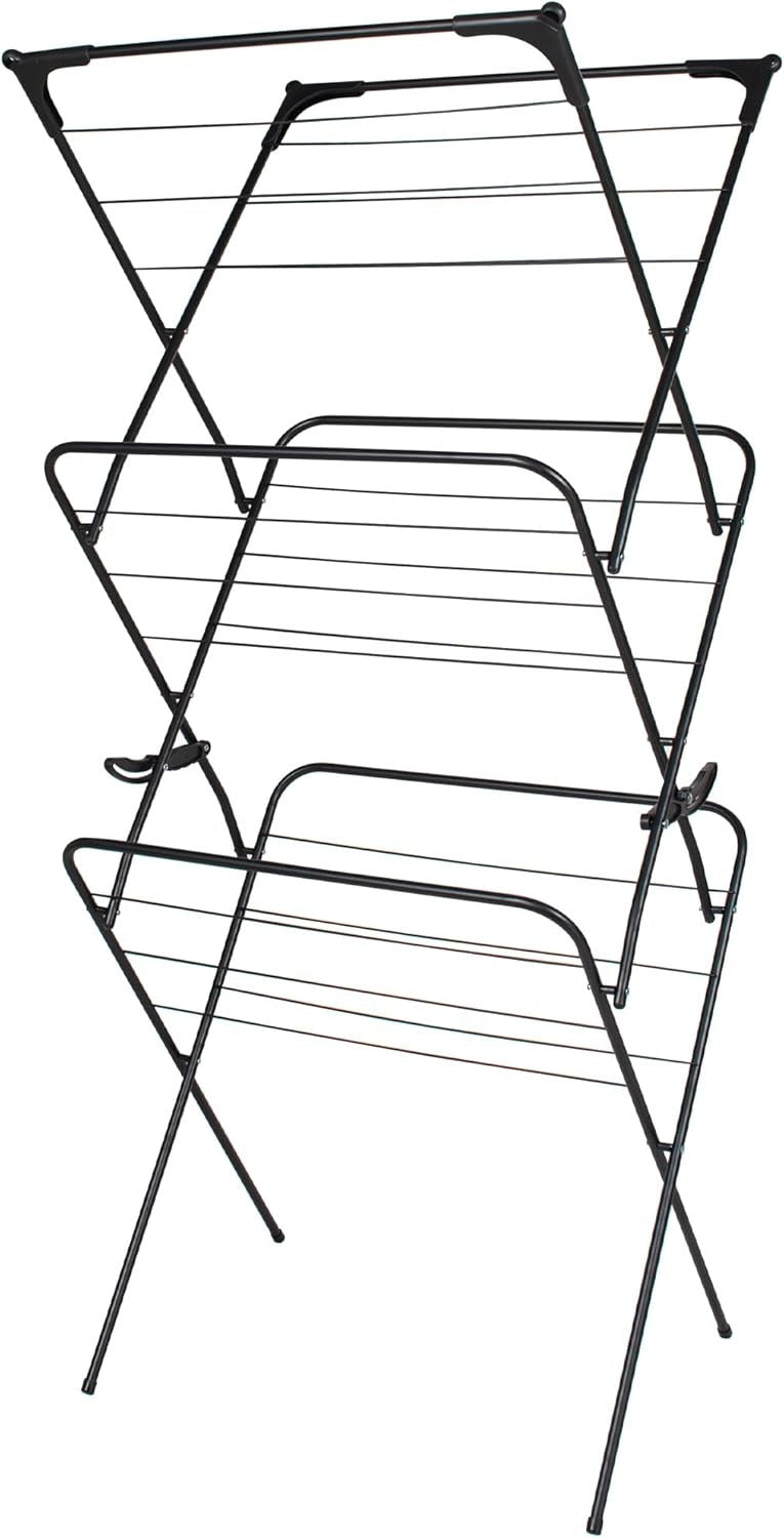 3 Tier Clothes Airer Folding Laundry Drying Rack Indoor Outdoor Space Saving
