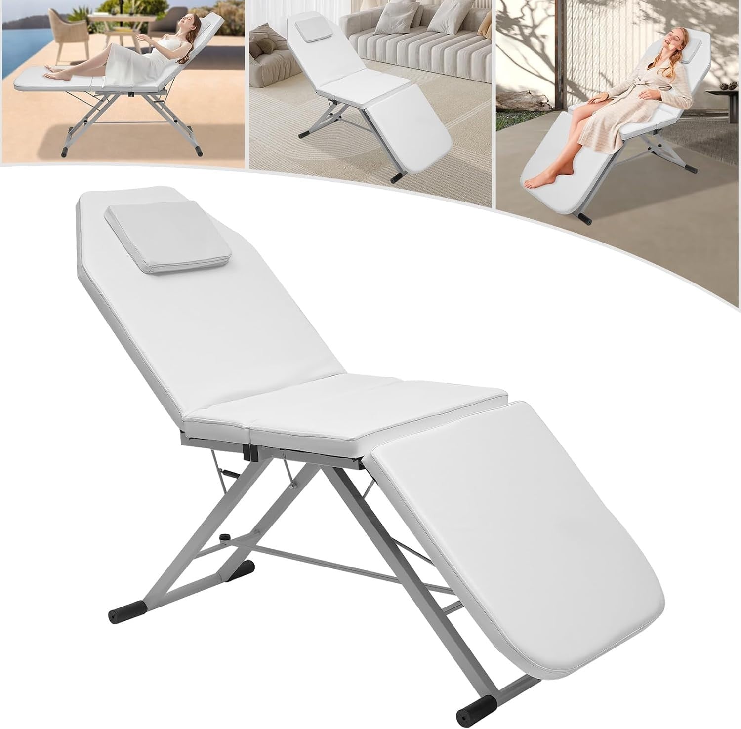 Heavy Duty Portable Folding Massage Table Adjustable Therapy Spa Bed