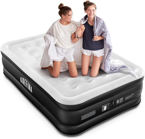 Double Air Bed Inflatable Mattress Built-In Pump 46cm Raised Self Inflating