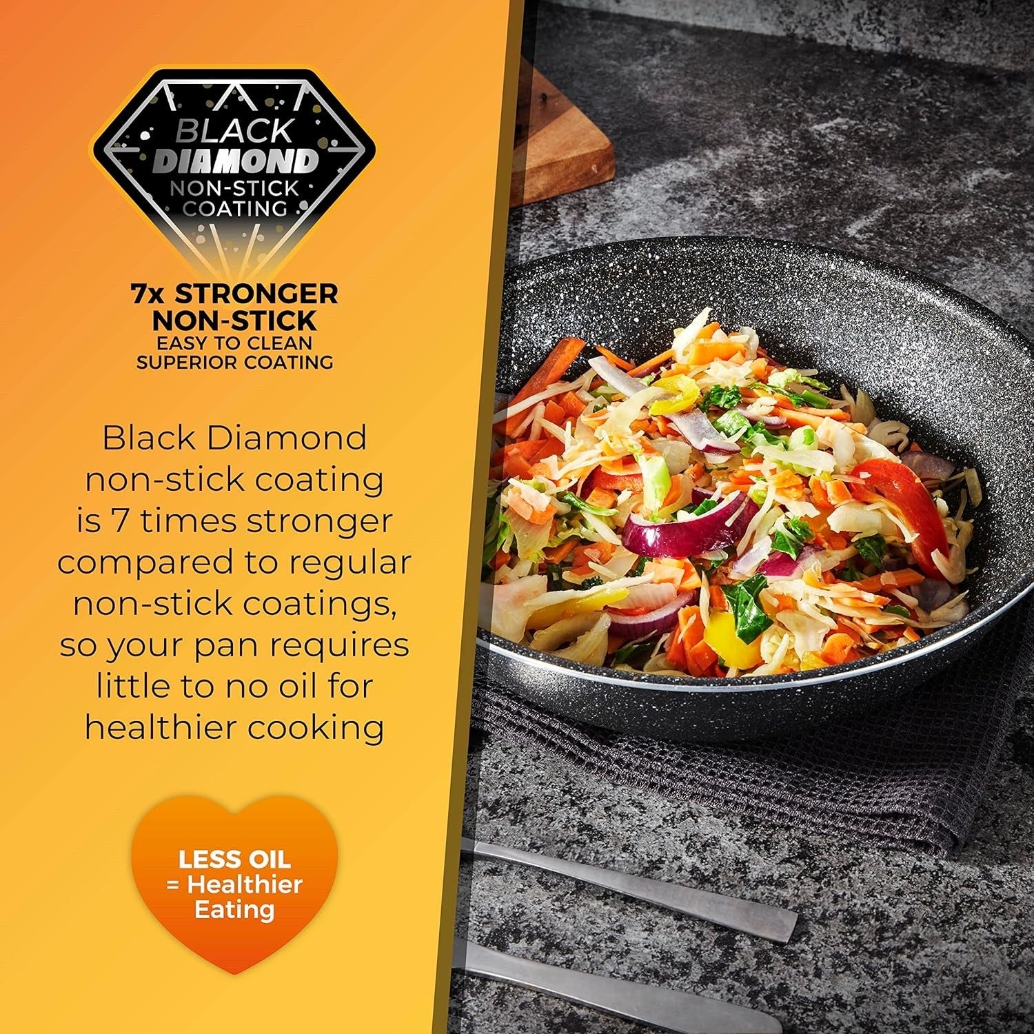 13pcs Black Non Stick Cookware Set  Stackable Pans with Detachable Handle