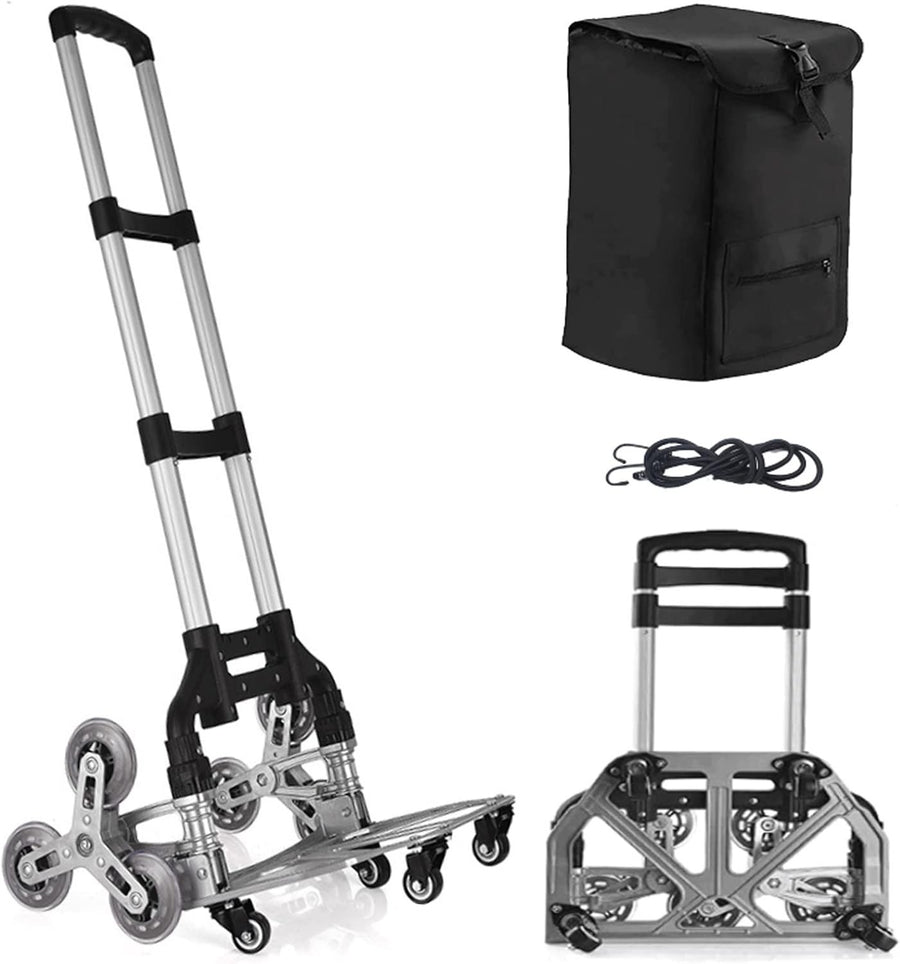 Aluminium Stair Climbing Hand Truck Adjustable Folding Cart Bag Rope