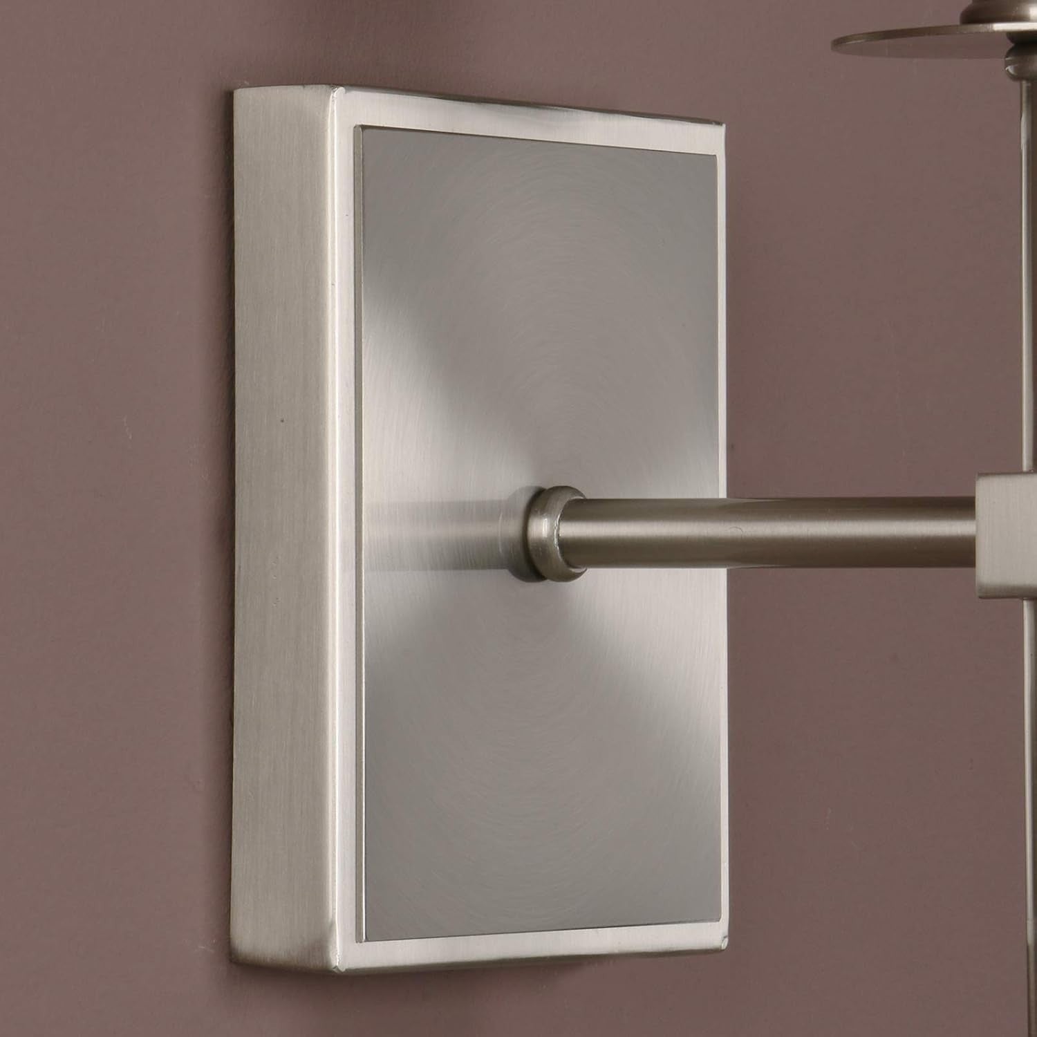Modern Linen Wall Sconce Light Fixture, Brushed Finish, 54cm Height, E27 Bulb