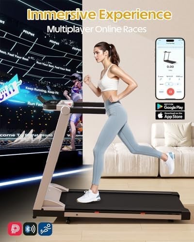 Foldable Treadmill 112x42cm 159kg Heavy Duty 16km/h 6% Incline Running Machine