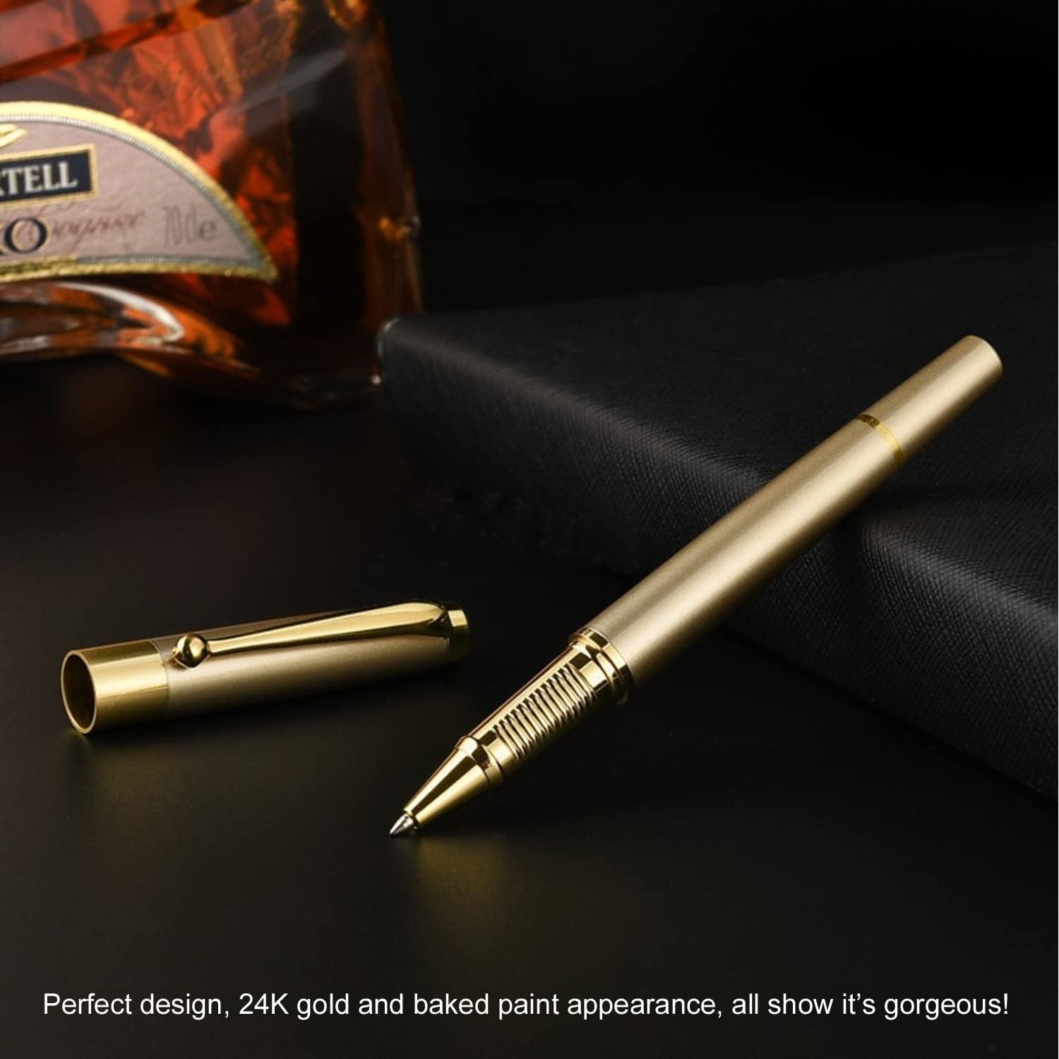 Luxury Gold Ballpoint Pen Medium Point Smooth Writing Black Ink