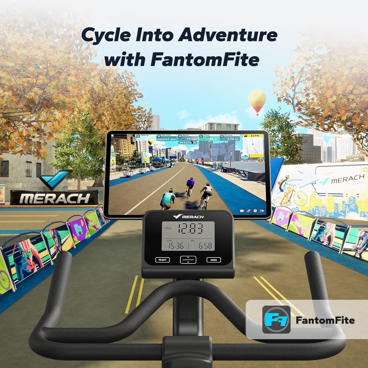 Heavy-Duty Magnetic Spin Bike w/ 40lb Flywheel, App Sync & 350lb Capacity