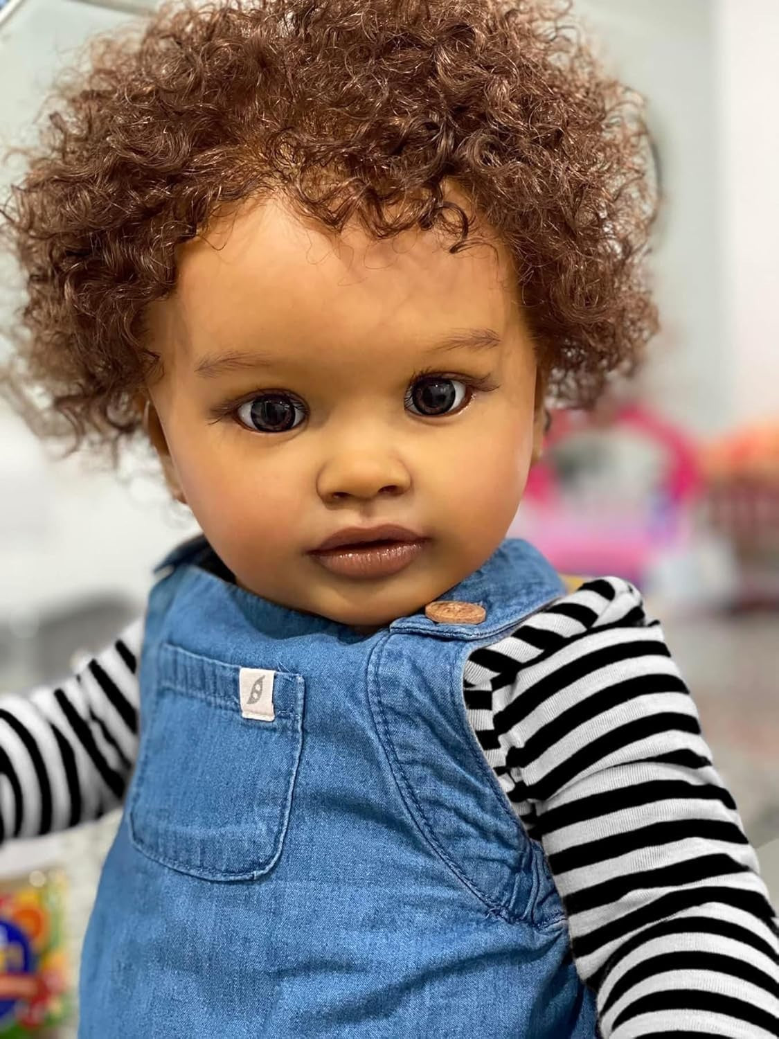 26in Large Toddler Baby Doll Realistic Black Girl Poseable Soft Body