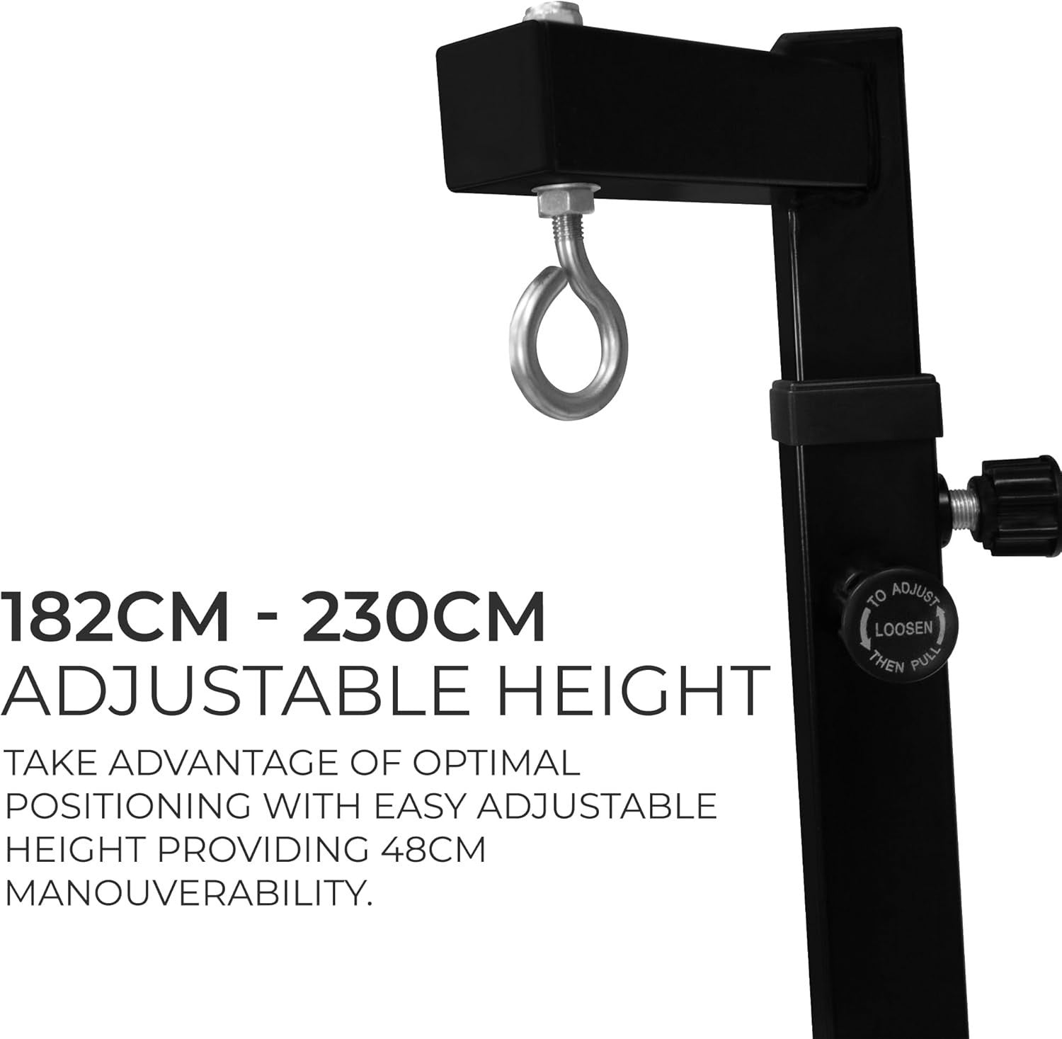 Folding Punch Bag Stand Heavy Duty Adjustable Boxing Frame 68kg