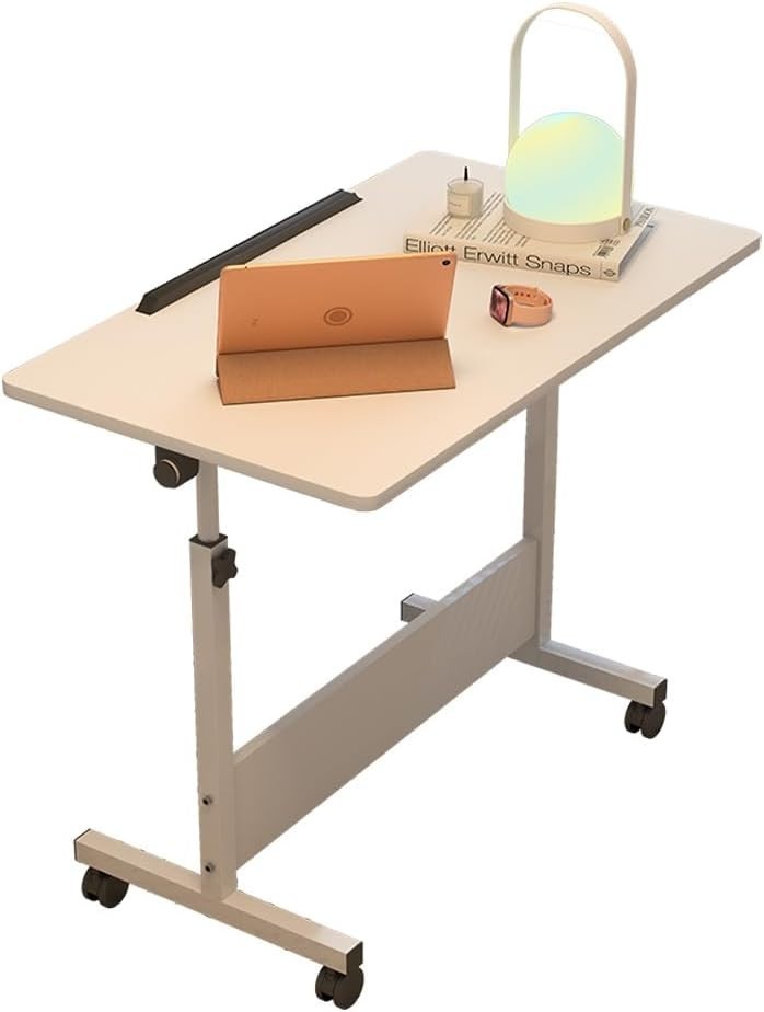 Adjustable Foldable Drawing Desk 68x45cm White Tilt Height Workstation Table