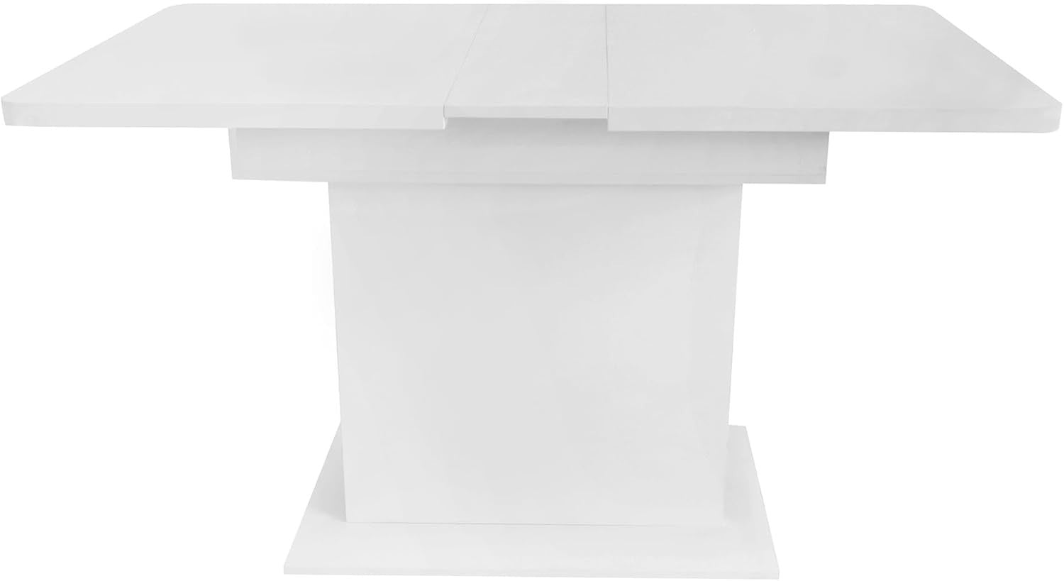 White Extendable Dining Table With Storage, Space Saving 130x70cm