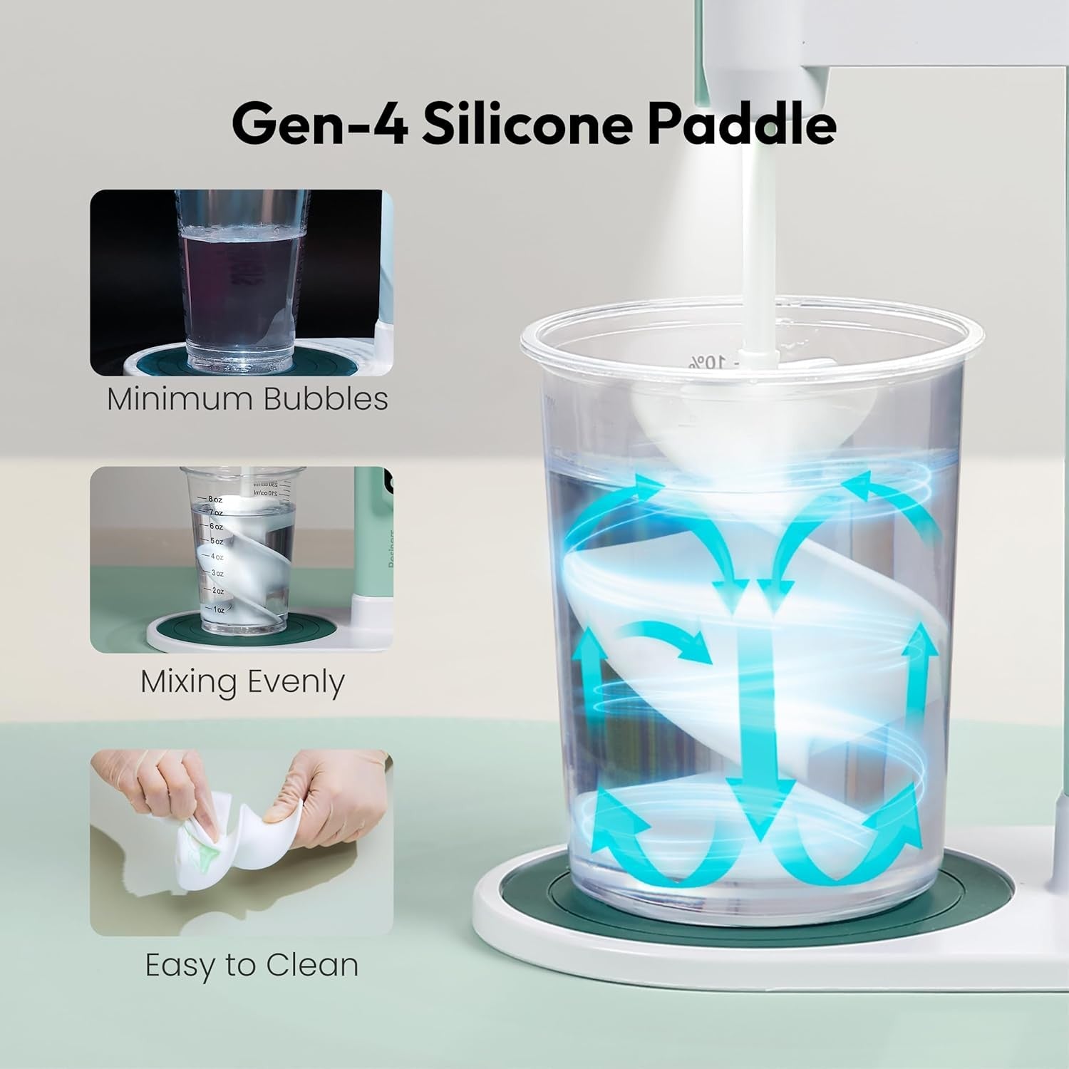 Electric Resin Mixer with Stand Hands Free Epoxy Silicone Paint Mixing
