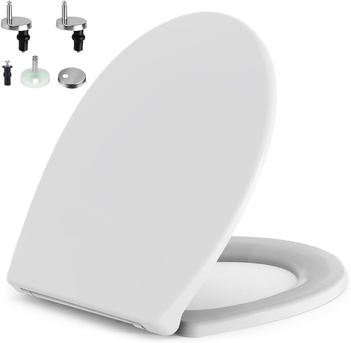 Universal Oval Toilet Seat Soft Close Quick Release White Heavy Duty 150kg