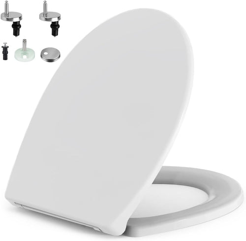 Universal Oval Toilet Seat Soft Close Quick Release White Heavy Duty 150kg