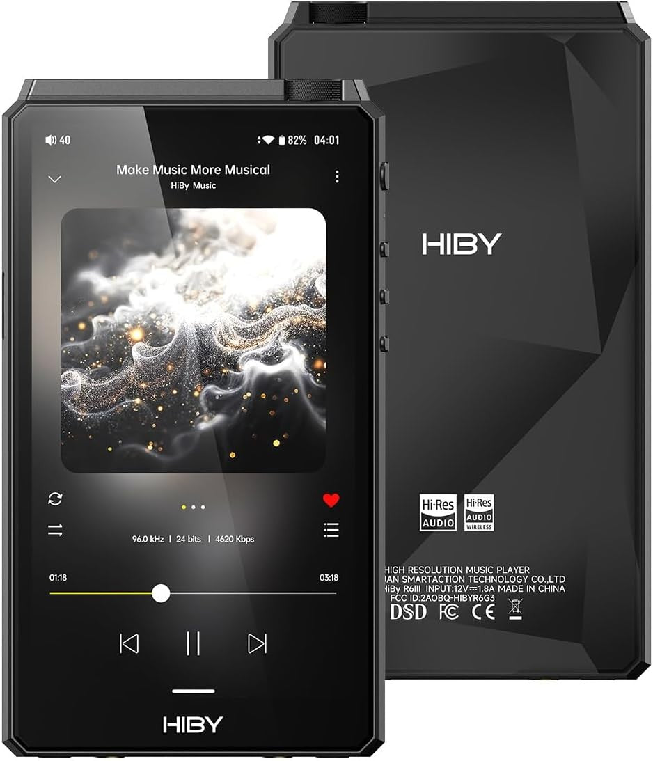 HiFi DAP MP3 Player Android 12 WiFi BT5.0 64GB 2TB
