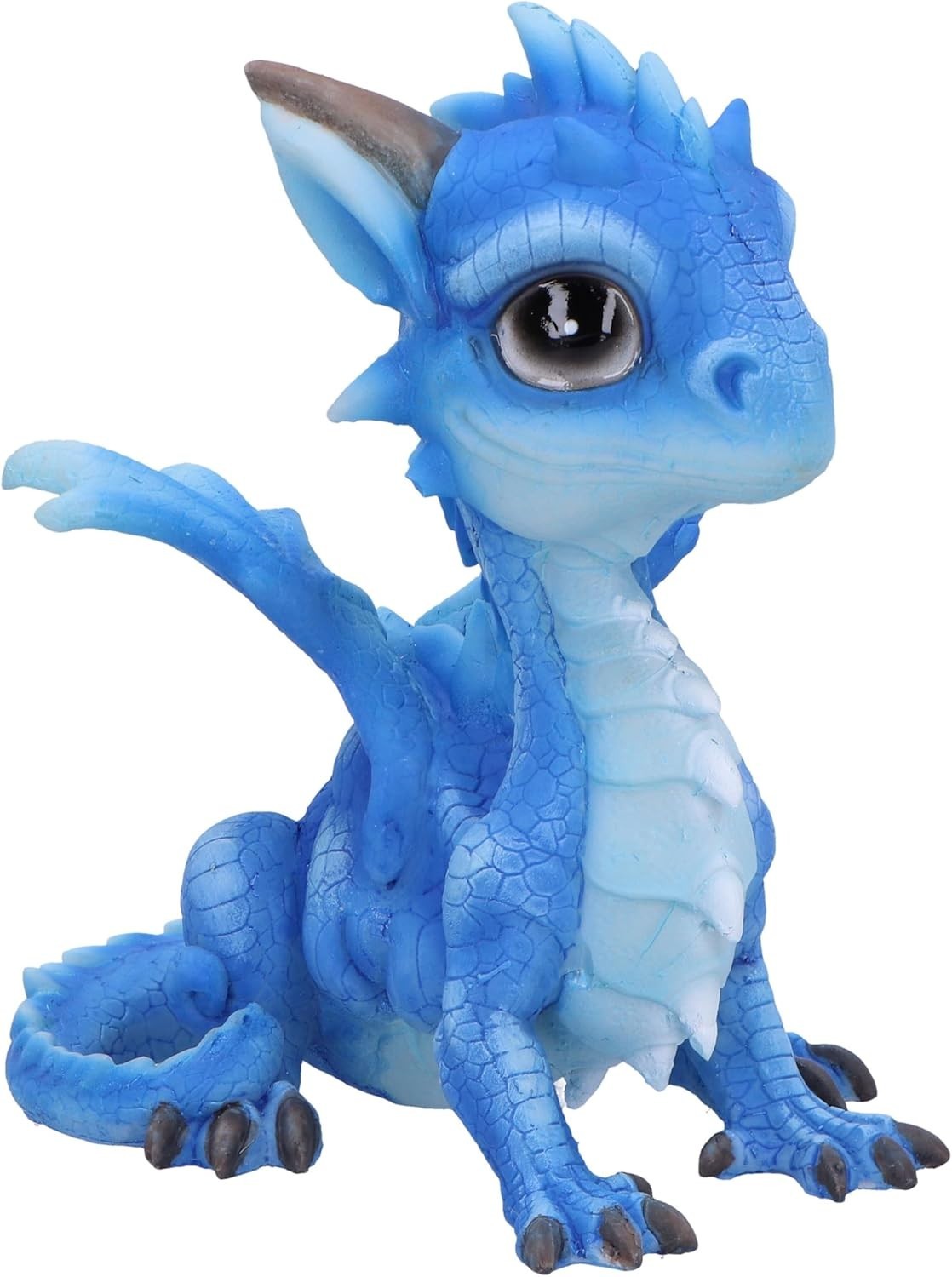 Blue Ice Dragon Figurine 12.3cm | Baby Dragon Ornament Gift | Resin Hand-Painted
