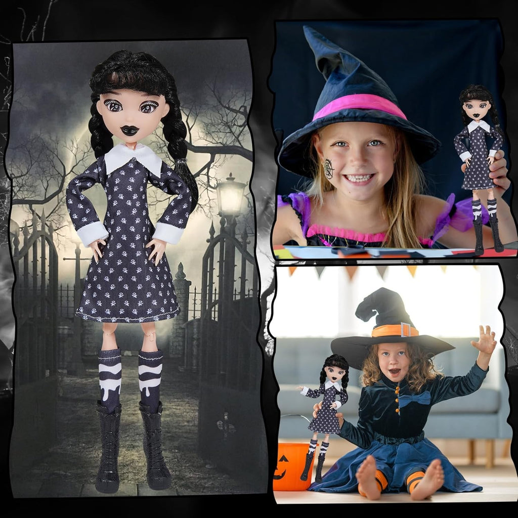 10 Inch Collectible Fashion Doll Black Dress Coat Violin Accessories