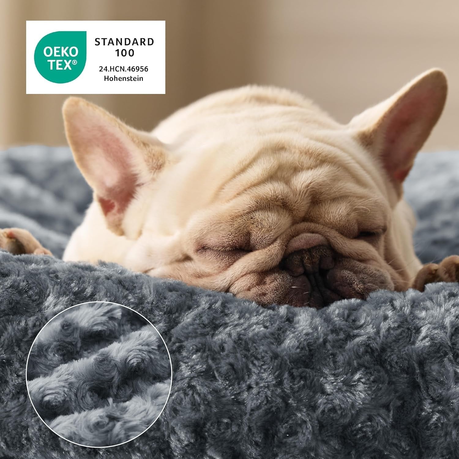 XL Dog Crate Mattress 119x74x9cm Washable Plush Non Slip Grey