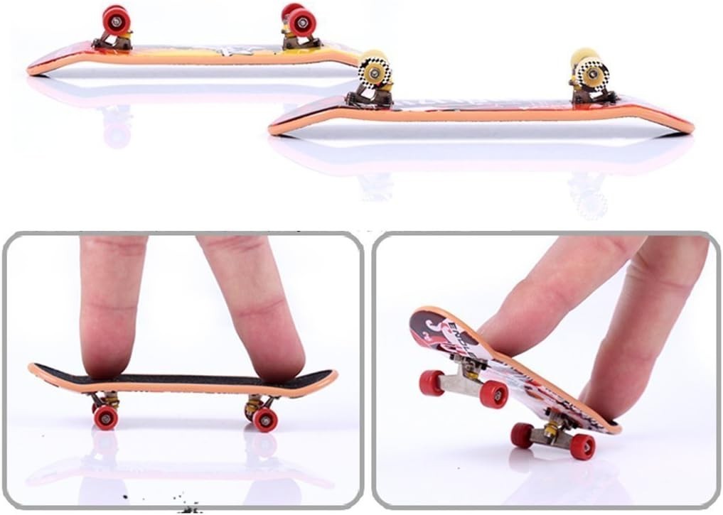 Mini Finger Skateboard Set 4pcs Alloy Toy for Kids Tricks