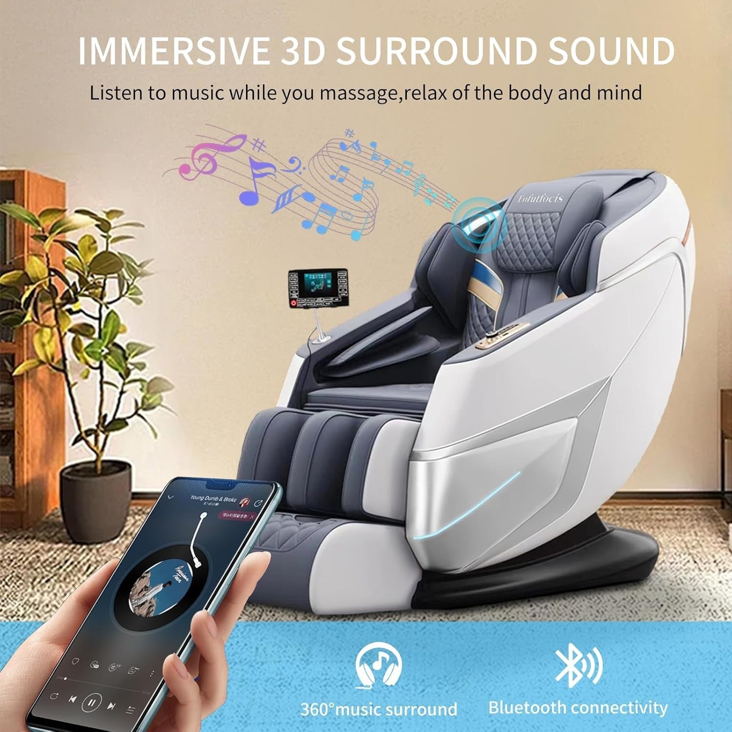 Full Body Massage Chair Recliner Zero Gravity Heat AI Voice SL Track