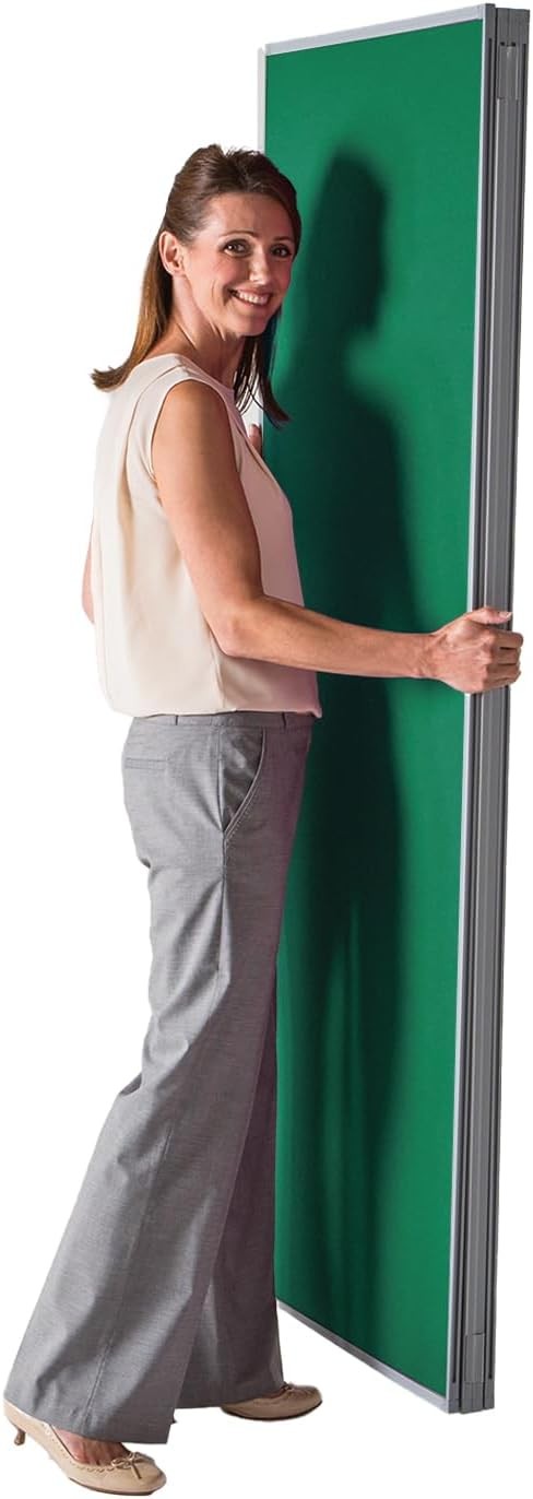 Emerald Green 5-Panel Folding Room Divider 180×300cm – Office & School Partition