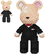 2350pc Micro Brick Bear Suit Wedding Gift Set Men Women DIY Display