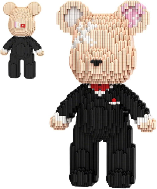 2350pc Micro Brick Bear Suit Wedding Gift Set Men Women DIY Display