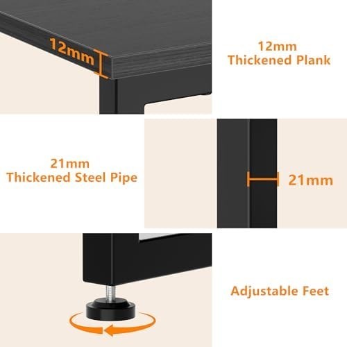 Black 3 Tier Shoe Rack Bench with Wooden Seat Metal Frame Storage Shelf 75x29x46