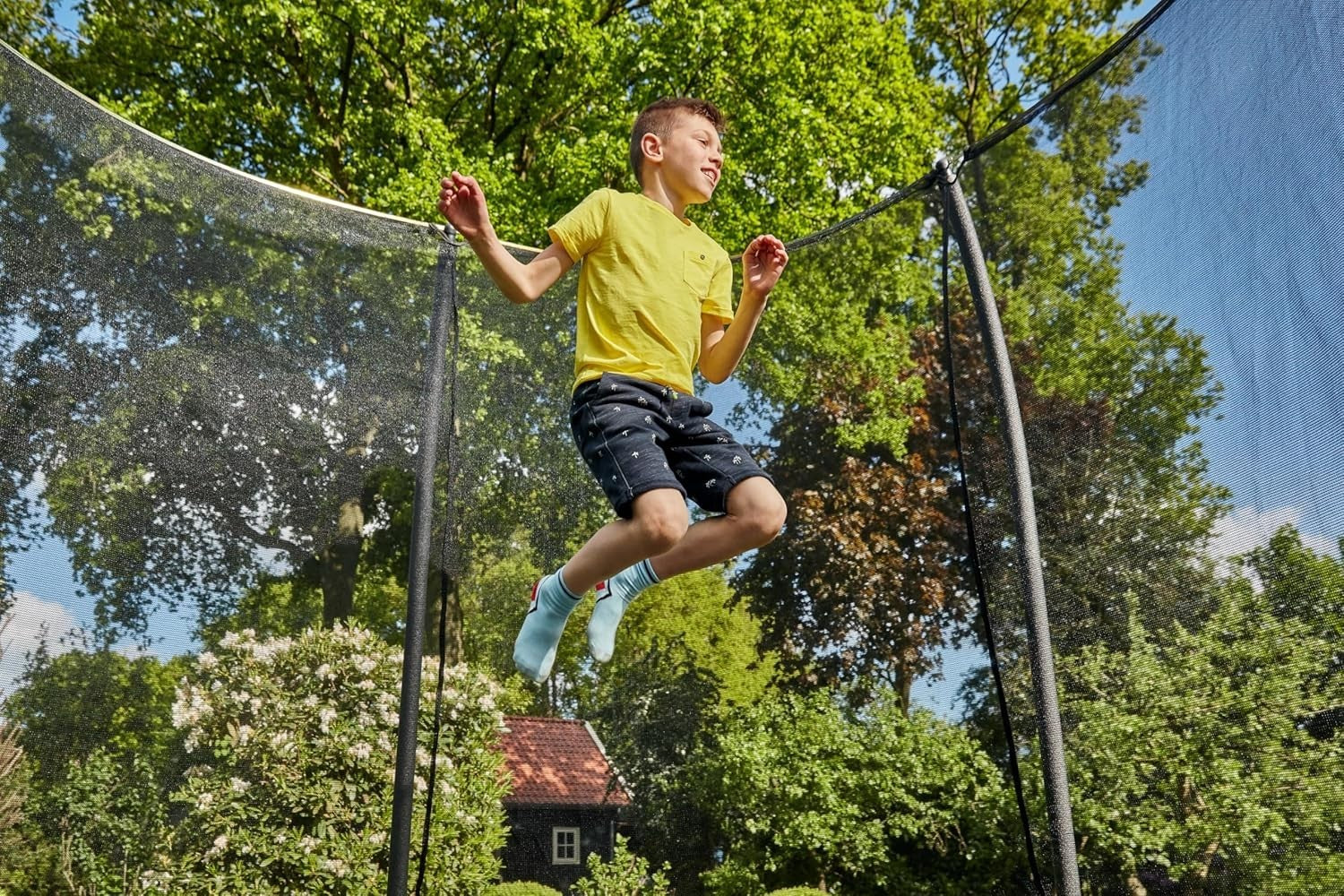 10ft Round Garden Trampoline Safety Net UV Resistant Pink