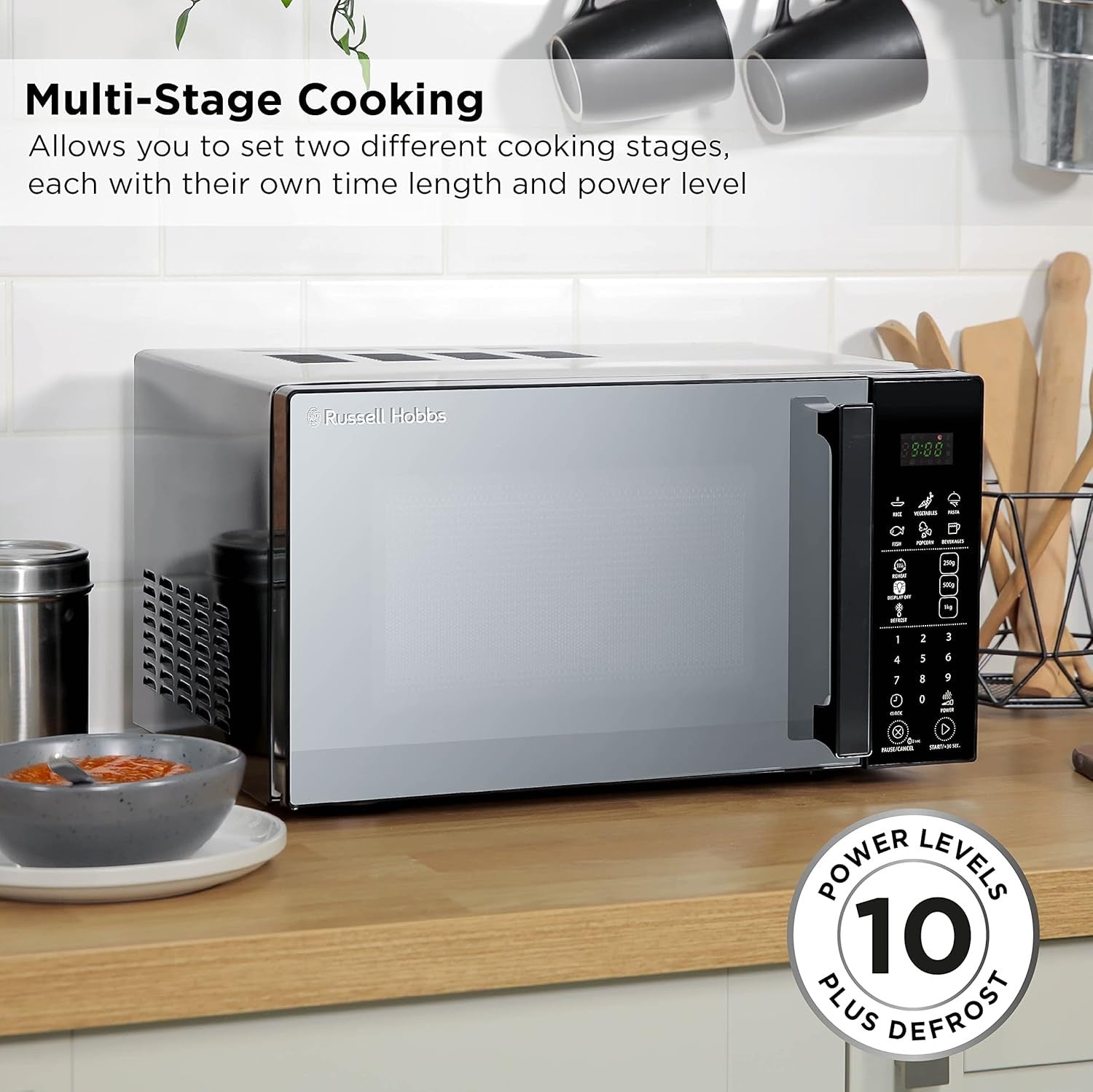 20L Digital Microwave 800W Touch Control 10 Power Levels