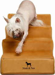5‑Step Extra‑Wide Foam Dog & Cat Stairs 35D – Non Slip Pet Ramp Bed Sofa