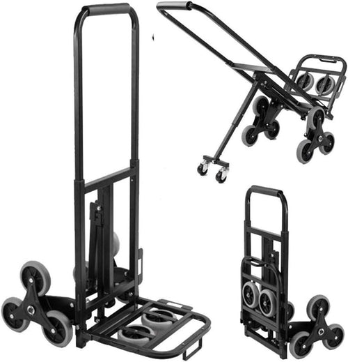 Heavy Duty Stair Climber Sack Truck 150kg Foldable Telescopic Handle 3-Wheel