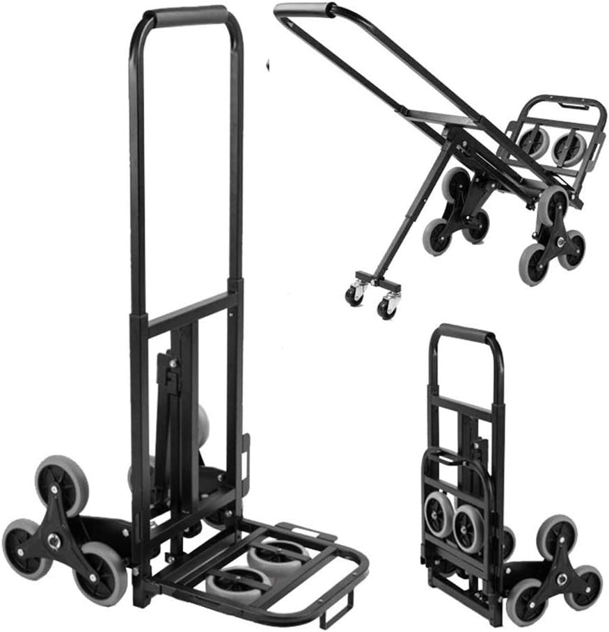 Heavy Duty Stair Climber Sack Truck 150kg Foldable Telescopic Handle 3-Wheel