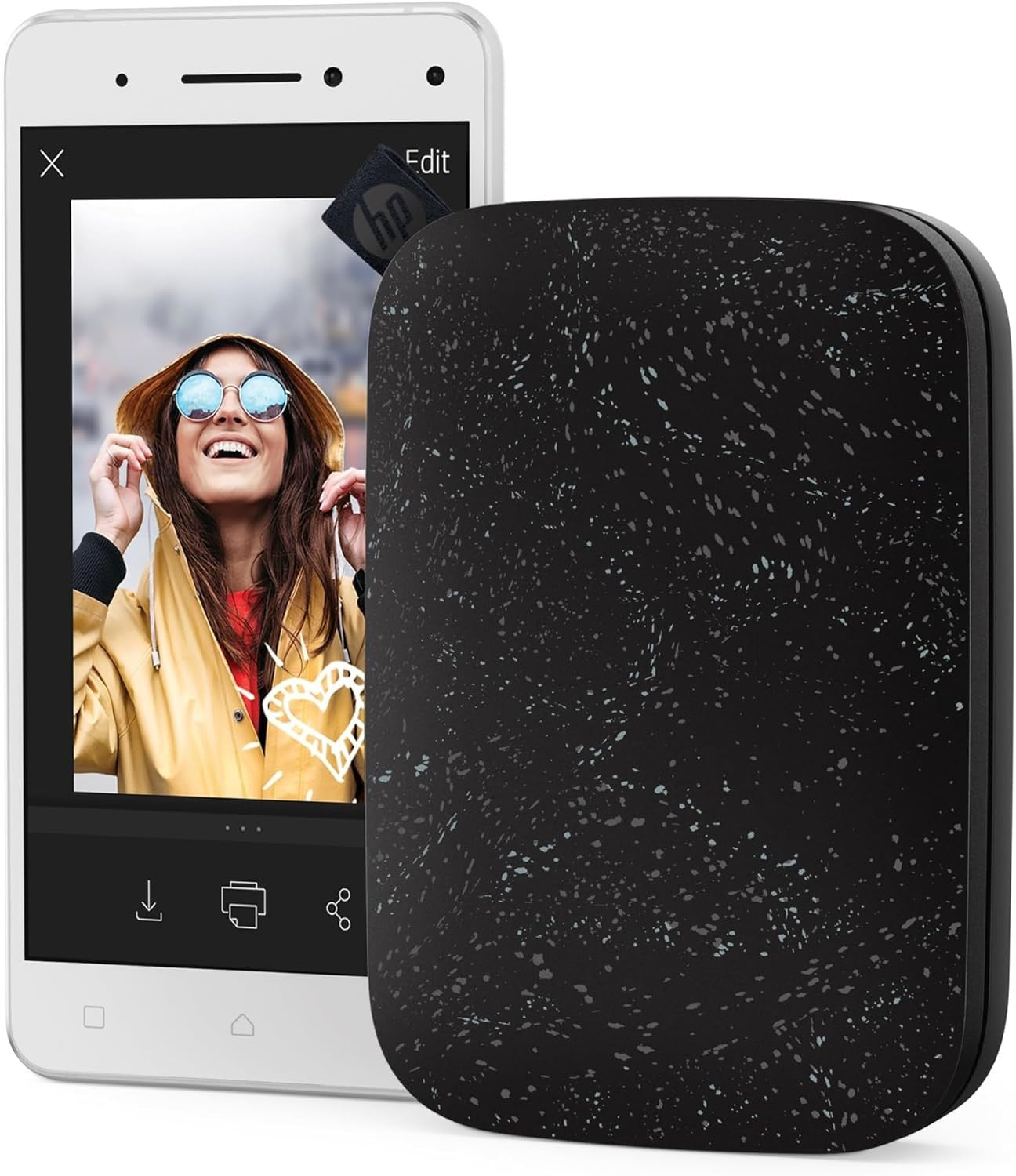 Portable Smartphone Photo Printer | 2x3 Wireless Color Prints | Black