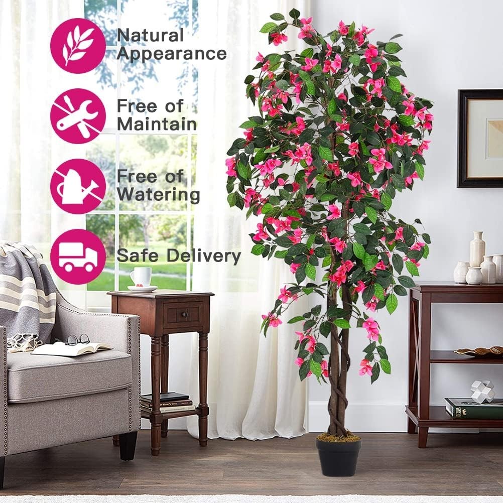 165cm Artificial Azalea Tree in Pot Pink Floral Lifelike Indoor Outdoor Decor