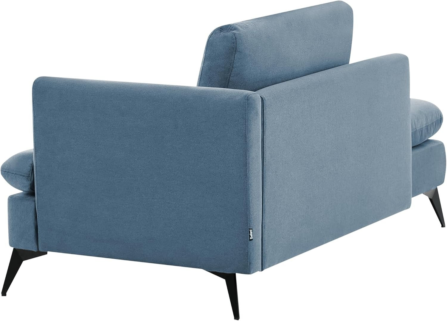 Modern Right Hand Blue Chaise Lounge with Cushion | Durable Polyester & Metal Le
