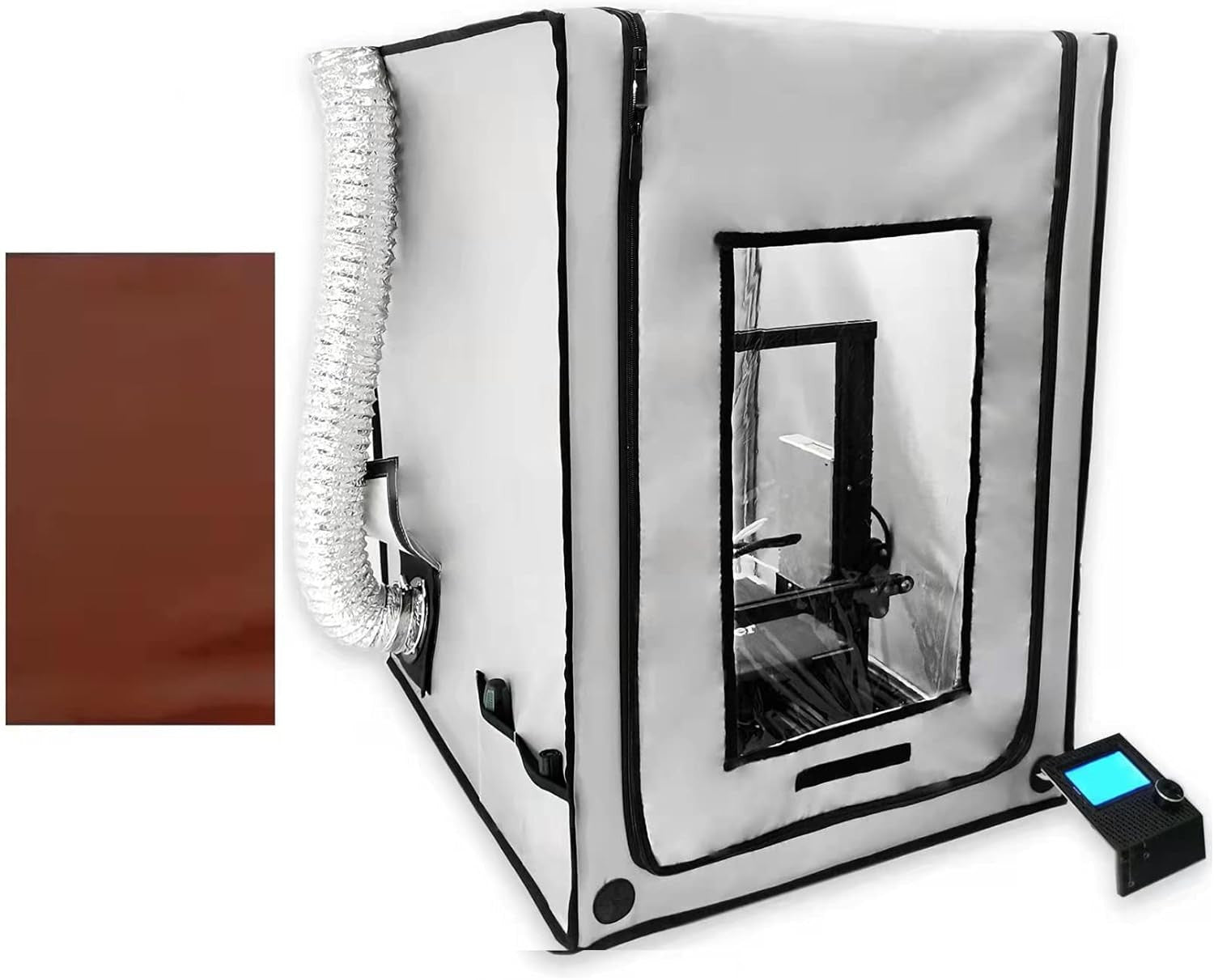 3D Printer Enclosure Tent 3-Layer Filter Fan LED Dust Noise Control