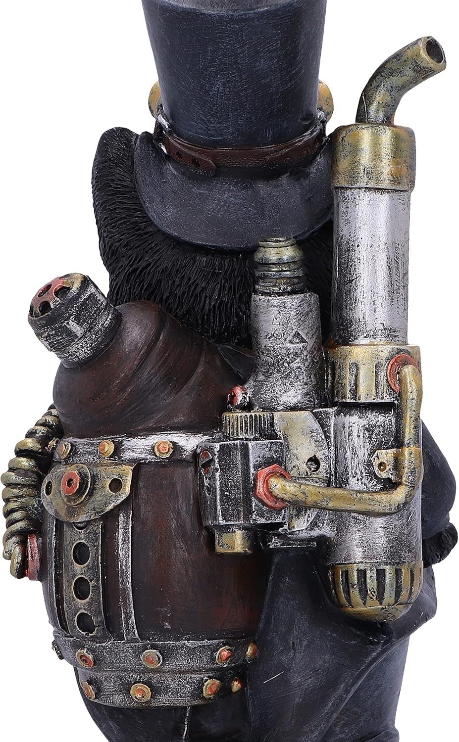 Steampunk Cat Figurine 19.5cm Resin Ornament Gothic Decor Hand Painted Statue