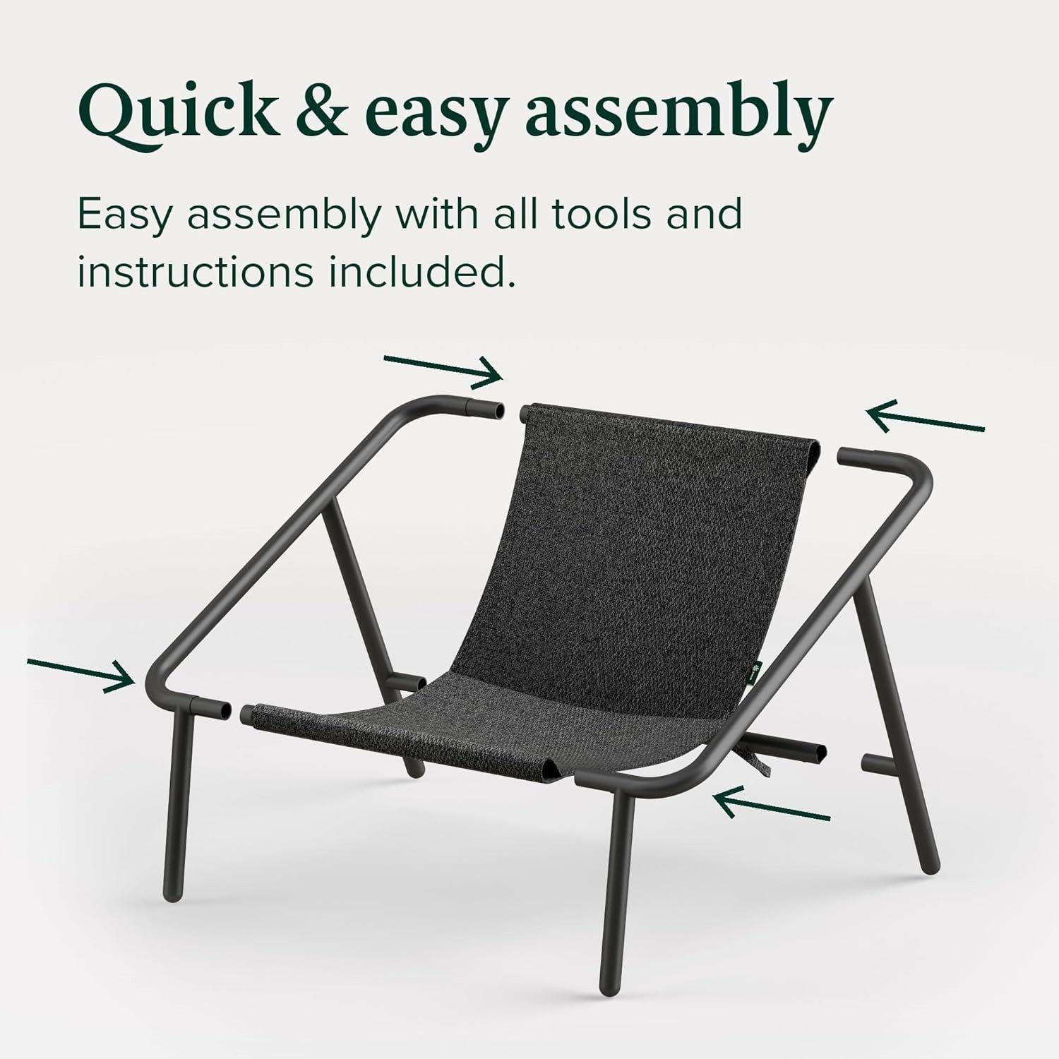 Black Metal Frame Accent Chair | Shredded Foam Lounge Armchair, Stylish