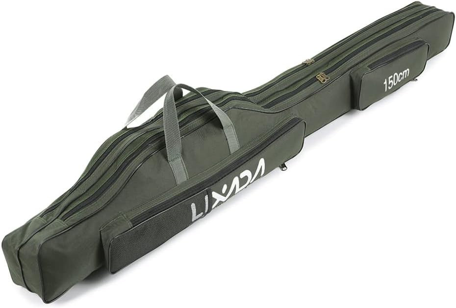 150cm Fishing Rod Reel Carry Bag 420D Oxford Waterproof