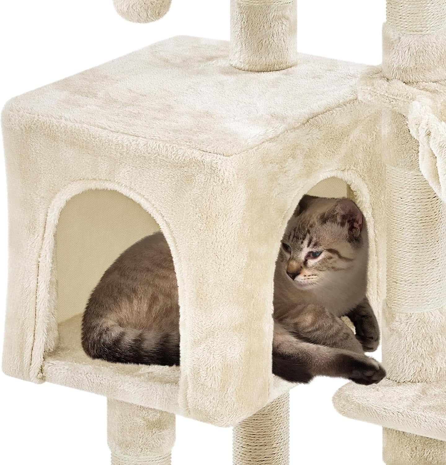 Cat Tree Tower 96cm With Large Perch Condo Scratching Posts Cats