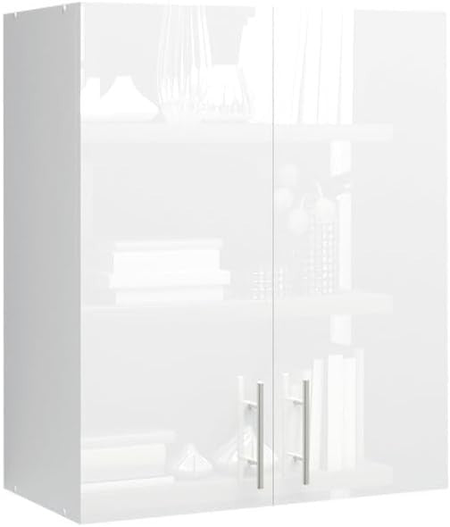 Space-Saving 60cm White Gloss Kitchen Wall Cabinet – Modern & Easy Install
